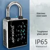 Serrures de porte Serrure intelligente électronique Cadenas biométrique d'empreintes digitales TUYATTLOCK APP Portable sans clé Déverrouillage rapide Antivol Mot de passe 231202