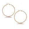 Boucles d'oreilles créoles en acier inoxydable pour femmes, grand cercle rond brillant minimaliste, tendance, haute qualité, bijoux cadeaux, usage quotidien