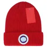 cadeau tricoté bonnet de créateur en gros bonnet / casquette de crâne chapeaux ins populaire Canada hiver classique lettre oie imprimé tricot 2384