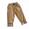 Nowe jesień i zimowe spodnie sportowe dla dzieci ciepłe, swobodne nowa wersja wysokiej jakości spodni dla dzieci Rozmiar 90-150 cm F04