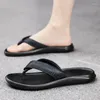 Pantofole da uomo estive scarpe casual in pelle leggere semplici infradito maschili per uomo fatte a mano all'aperto spiaggia fresca camminata