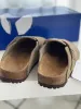 Sandales Pantoufles Designer Birks Boston Clog Sandal Slipper Arizona Gizeh Hommes Femmes Daim Cuir de vache Diapositives Demi-pantoufles sur Slider Platform Motion de C6vV #