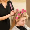 Rolos de cabelo 60pcs rolos de cabelo mágicos de silicone sem calor haste de ondulação durante a noite rolos de borracha macia diy ferramentas de estilo de cabelo para mulheres meninas 231202