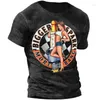 Herren-T-Shirts, Sommer, D Racing, bedruckt, kurzärmelig, übergroß, Street Fashion 66, Kleidung, atmungsaktives Rundhals-T-Shirt