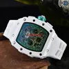 Montre à Quartz automatique pour hommes, 6 broches, haute qualité, édition limitée, luxe, caractéristiques complètes, bracelet en Silicone, à la mode