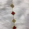 pulseira vans clover nova versão coreana da pulseira de aço de titânio trevo de quatro folhas de cinco flores de dupla face não desbota presentes simples e versáteis da moda