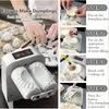 1 Set, Electric Dumpling Maker Machine, Easy Automatic Dumpling Maker Machine med sked och borst 2 -lägen Hushåll Hushåll Snabbt dumpningsverktyg, kökstillbehör