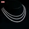 GIGEWE-Moissanit-Tennis-Halskette und -Armband aus Sterlingsilber mit Weißgold bestehen den Diamanttest