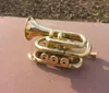 Profesjonalny vintage mosiężna trąbka BB Pocket Trumpet 3 zawór ustnikowy