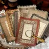 غلاف الهدايا 10/60pcs عتيقة الأزهار الدانتيل الورق Hollow Scrapbook Material