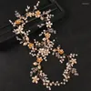 Hair Clips Long Flower Luxury Bridal Headbands Gold Silver Color Pearl Crystal Vines Handmade Wedding Accessories Women Jewellery