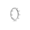 Authentic Hot Sale 100% 925 Sterling Silver Rings Popular Flower Crown Lucky CZ Pantaro Rings Women Jewelry Making Anniversary