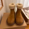 Bottes de moutons faits à la main d'automne et d'hiver à la main avec une couche supérieure de bottes de neige en daim de vache 【code ：L】UGG snow boot