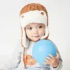 Шапки Шапки Зимняя детская шапка-бомбер Вязаная детская шапка-бини для мальчиков и девочек с флисовой подкладкой для детей 231202