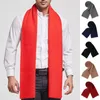 スカーフ冬の男性スカーフロングメンズウォームフェイクカシミアファッションソフトショールラップフォーマルウェアソリッドカラー