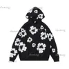 Men's Hoodies Winter Readymade Foam Flower Co Branded Denim Tears Women Puff Printed Distressed Pullover Cap Embroidery White Kapok Tidal 512