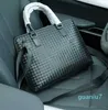 Luxury Laptop Bags Business unisex Fine weaving Briefcase designer Handbags Business