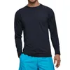 Roupa interior térmica masculina camisas simples pacote verão moda tendência cor sólida manga comprida terno de surf extra grande médio para