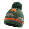 Mützen Hüte Winter Kleinkind Jungen Dinosaurier Hut Herbst Kinder Warme Gestrickte Baby Beanie Mode Geeignet für 2-10 Jahre alt 231202