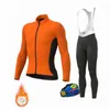 Conjuntos de Corridas 2024 MTB Ternos Inverno Ciclismo Jerseys Calças Longas com 20D Gel Bicicleta Roupas Homens Thermal Fleece Uniforme