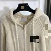 1204 L 2023 Runway Autumn Brand SAme Style Sweater White Long Sleeve Hooded Womens Clothes High Quality Womens 20238938