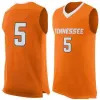 كرة السلة الجديدة XXS-6XL ترتدي متطوعين كلية مخصصة صنعت #5 Tennessee Man Women Youth Basketball Clobeys Size S-5XL أي رقم اسم