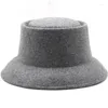 Berretti Donna Pork Pie Cappello Lana Jazz Lady Tesa larga Nero Panama Gentleman Gambler Top Trilby Fedora per ragazza