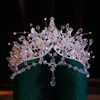 Luxe handgemaakte kristallen bruids tiara's kroon strass optocht diadema Collares hoofddeksels bruiloft haar sieraden