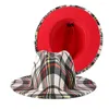 BERETS 2023 Höst som säljer två ton kvinnor fedora hattar designer gird tryck vintage jazz panama ull filt för män