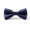 Bow Ties Solid Color Silver Tie Farterfly For Men Pretied Neck 2023