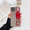 iPhone Case Designer Wristband Phone Case for iPhone 15 Pro Max Cases Apple iPhone 14 13 12 11 Pro Max XR XS Max 7 8 Plus 14 Plus 15 Plus Case Luxury Monogram Mobile Cover