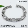 En gros nouveau luxe Hiphop bijoux en acier inoxydable Bracelet en or Figaro chaîne lien Bracelet CZ glacé Miami Bracelet cubain