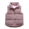 Gilet enfants gilets mode d'hiver vêtements d'extérieur chauds pour filles garçons vestes manteau en velours côtelé automne enfants vestes en coton vers le bas gilet pour 1-8 ans 231202