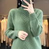 Kadın Sweaters Kaşmir Süvari Kadın Merino Yün Moda Kadınlar Örme Kış Yuvarlak Yaka Büyük Boyut Kazak 2023