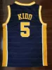 Porte un maillot de basket-ball personnalisé de Californie Jason 5 Kidd, maillot d'université, blanc, bleu, rouge, maille Ed, taille S-4XL, qualité supérieure