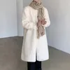 Herrenjacken Winter Stehkragen Mittellanger Kunstpelzmantel Männer Dicke warme Jacke Plus Size Langarm Luxuriöse Marken Schneeanzug 3XL