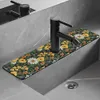 Pu-Leder-WC-Waschtisch-Wasserhahn-Kieselalgen-Schlamm-Bodenmatte, saugfähige Unterlage, Küche, spritzwassergeschützt und wasserdicht