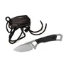 2085 Knite fixe de l'attelle 2 "Blade 8Cr13Mov en pierre Full Tang Black rempli en nylon avec gaine de cou EDC Tools