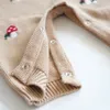 Rompers Baby Autumn embroidery Mushroom Clothing born Boys Girl Knit Sweaters Jumpsuits Winter Toddler Outfits Wear 231202