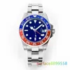 Роскошные часы Clean CF II GMT VR3186 Pepsi Автоматические мужские часы Красный Синий Керамический безель Черный циферблат Юбилейный стальной браслет 904L Super Edition Тот же серийный номер