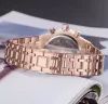 KI All Dials Working Automatic Date Men Watches Luxury Fashion Mens Full Steel Band Quartz Movement Clock Gold Silver Leisure Wrist Watch
