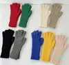 Толстые и теплые вязаные перчатки с пятью пальцами, женские зимние перчатки с сенсорным экраном, уличные велосипедные перчатки с полным пальцем