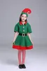 Rompers 2024 Christmas Elf Costume Girls Xmas Santa Claus Green Dress for Kids Adults Family Matching Outfits Cosplay Clothing 231202