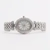 Armbanduhren Retro Oval Quarz Luxus Zifferblatt Casual Armbanduhren Edelstahl Strass Armband Modische Uhr Wasserdichte Armbanduhr Für Frauen