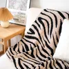 Decken Hohe Qualität Zebra Streifen Herbst Winter Warme Sofa Decke Komfortable Finesse Siesta Schal Schal Bett Schwanz 231202