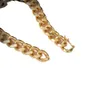 Golden Cuban Chain Chunky Link Chains Gold Plated Designer Halsband för män kvinnor