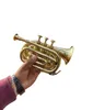 Profesjonalny vintage mosiężna trąbka BB Pocket Trumpet 3 zawór ustnikowy