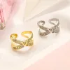 GG Jewelry Designer Rings for Women Letter Letra Gold Diamond Engagement Love Ring Ring Wedding Party Gift