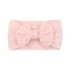 Hair Accessories 20Colors 1Pc Born Wide Nylon Bandana Baby Head Band Ribbed Boys Girls Elastic Headband Kids Big Bow Headwear