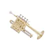 IL Belin Professional BB Piccolo Trumpet mässing Guldlack Surface Trumpet Three Tone Trumpet Högkvalitativ Monel Piston